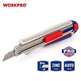 WP212016 Нож  с автофиксацией  9мм, автозагрузка + 3 лезвия WORKPRO Китай WORKPRO