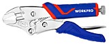 WP231074 Клещи зажимные  250мм с изогнутыми губками CR-V   WORKPRO
