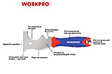 WP321016 Шпатель-скребок  8 в 1  72мм (нерж)    WORKPRO