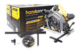 HCS50160 Пила дисковая циркулярная Hanskonner PLATINUM, 1350Вт,ТПД 165х20мм,пропил 52мм,LED