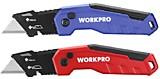 WP211025 Нож складной алюминиевый 
(быстр замена лезвия) 
синий WORKPRO