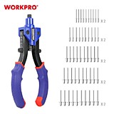 WP225004 Заклепочник 250мм  для тяжелых работ(3 насадки)  WORKPRO
