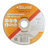 9020-07-125x10 Диск отрезной по металлу, АРМИРОВАННЫЙ,размер 125x1.0x22.22 Sturm!