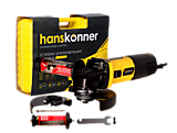 HAG9012TES УШМ Hanskonner, 125мм, 1100Вт, 4000-10000об/м, конст эл-ка, черт mod T, КЕЙС HAG9012TES УШМ Hanskonner, 125мм, 1100Вт, 4000-10000об/м, конст эл-ка, черт mod T, КЕЙС