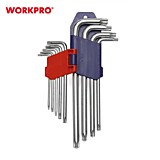 WP222002 Набор ключей TORX с отверстием 9шт   WORKPRO