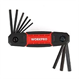 WP222029 Набор ключей  шестигранных складных 9шт (дюймовых)  WORKPRO