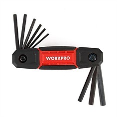 WP222029 Набор ключей  шестигранных складных 9шт (дюймовых)  WORKPRO