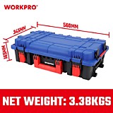 WP283030 Штабелируемый пластиковый ящик с крышкой 560х160х380мм WORKPRO