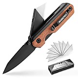 WP211015  Нож с двумя типами лезвий и дерев. ручкой  WORKPRO