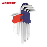 WP222006 Набор ключей  шестигранных 9шт (метрических) с шариком  WORKPRO